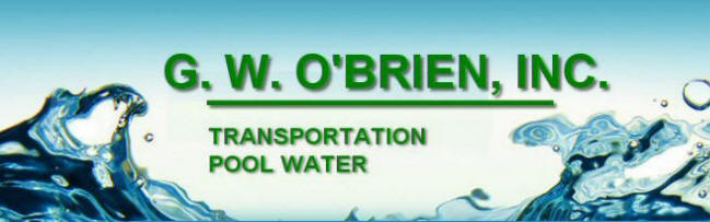 GW O'Brien Pool Water Waste Trucking Transportation Logo